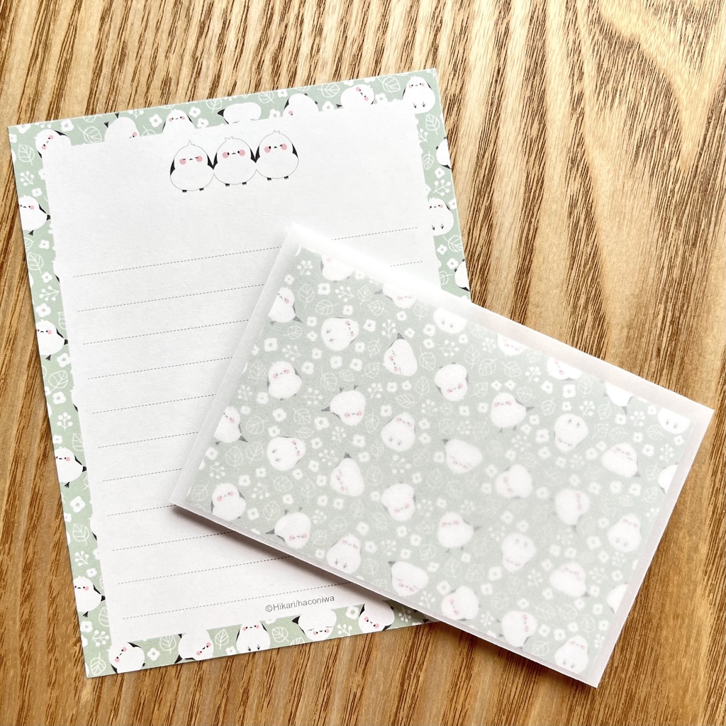 【北海道のどうぶつシリーズ】シマエナガと北欧の森【ミニレターセット】