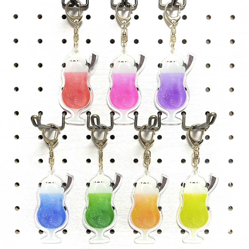 【北海道のどうぶつシリーズ】シマエナガクリームソーダ【アクリルキーホルダー】