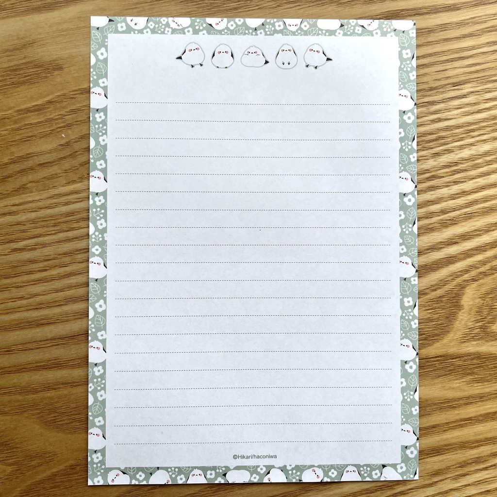 【北海道のどうぶつシリーズ】シマエナガと北欧の森【便せん】