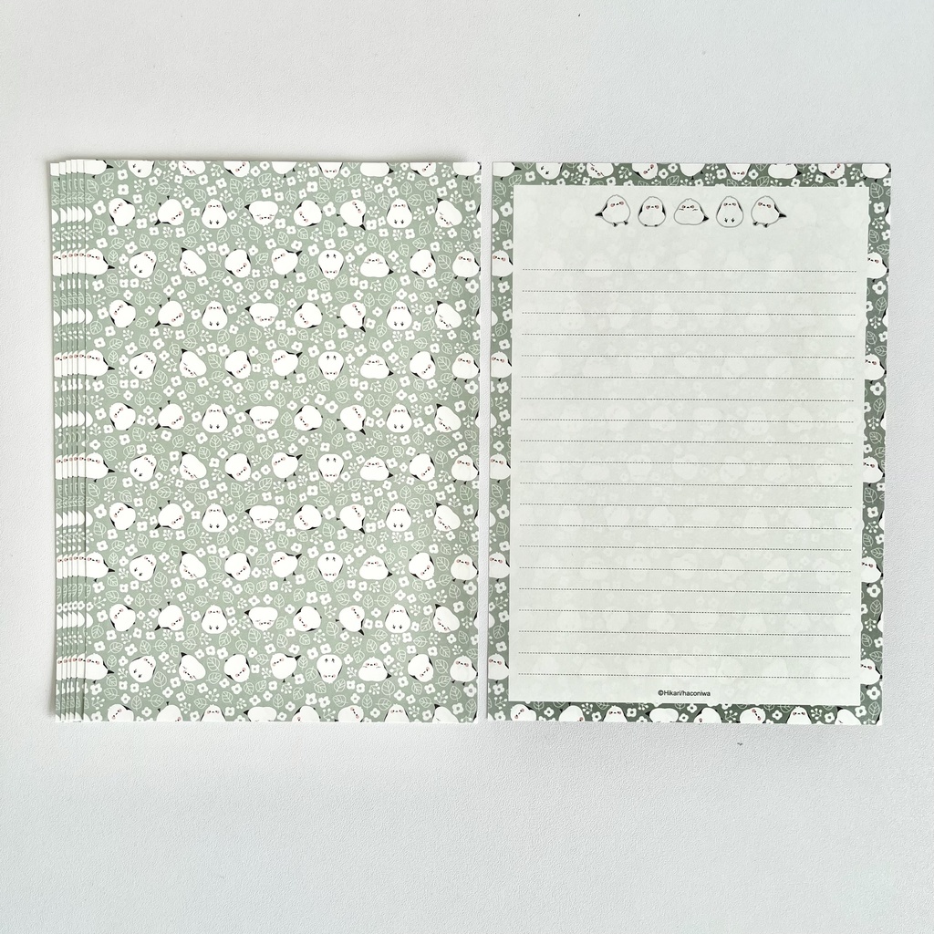 【北海道のどうぶつシリーズ】シマエナガと北欧の森【レターセット】