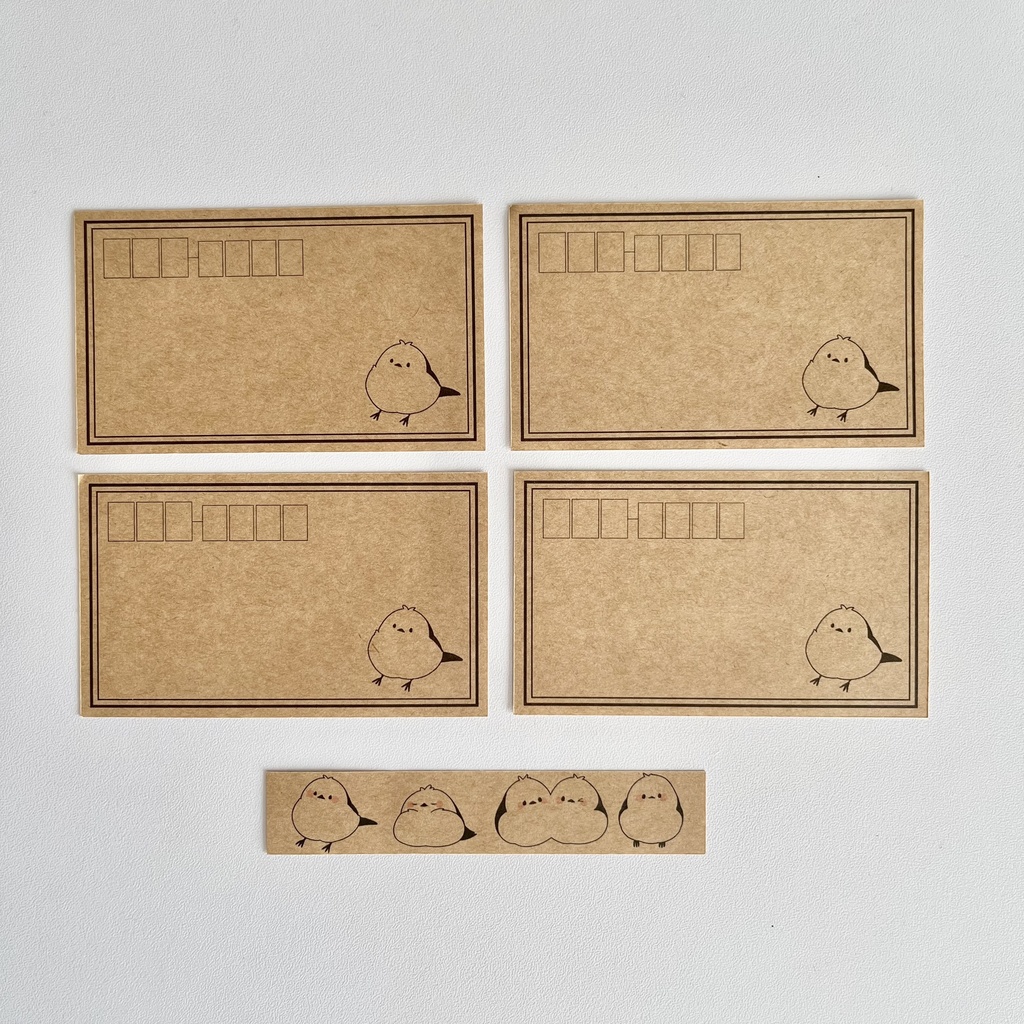 【北海道のどうぶつシリーズ】シマエナガと北欧の森【レターセット】