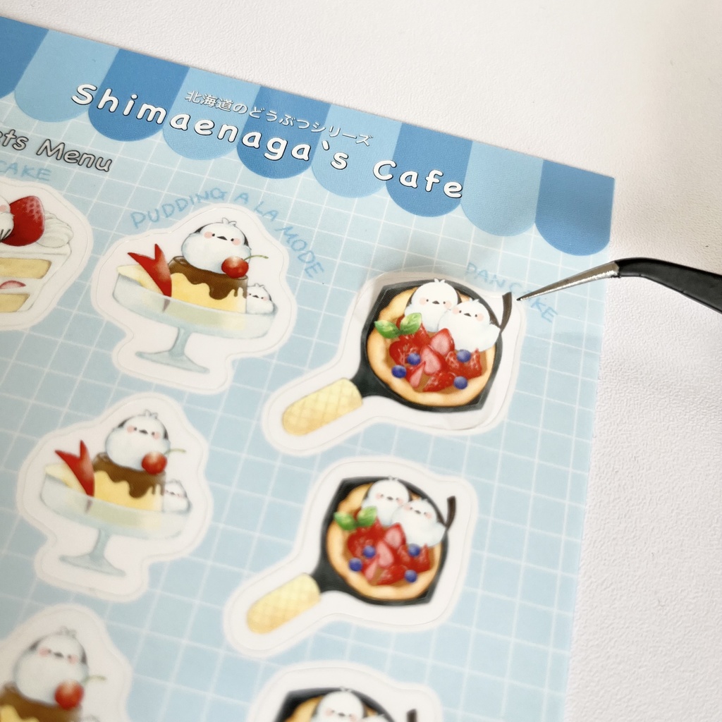 【北海道のどうぶつシリーズ】SHIMAENAGA'S CAFE【シールシート】