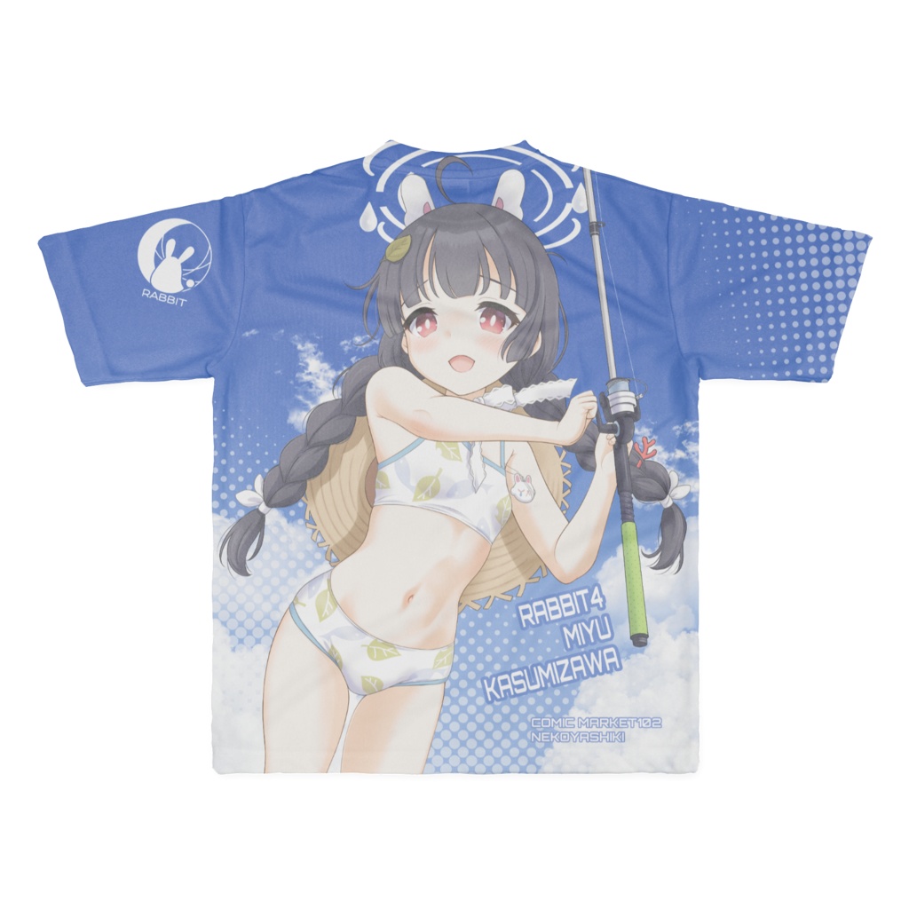 C102霞沢ミユ フルグラフィックTシャツ L