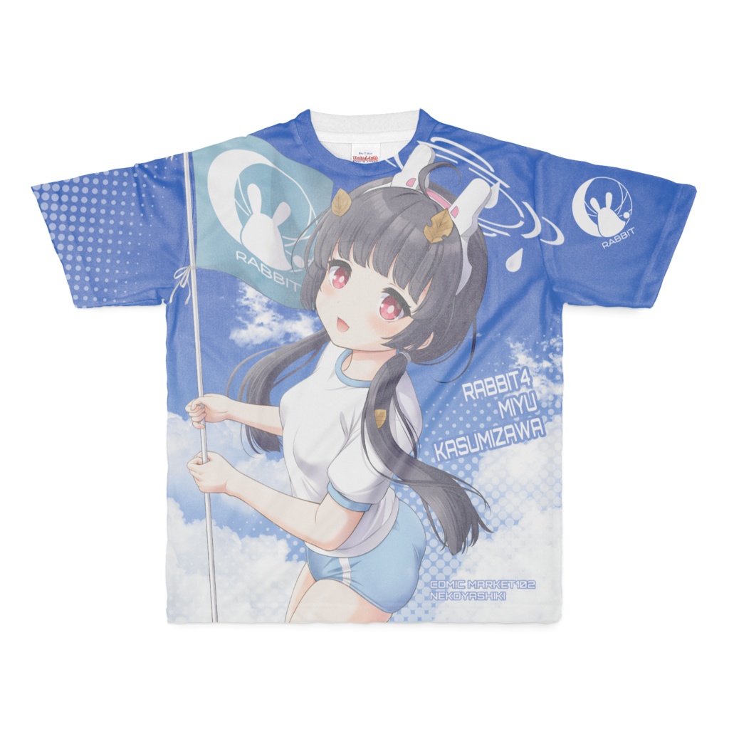C102霞沢ミユ フルグラフィックTシャツ M