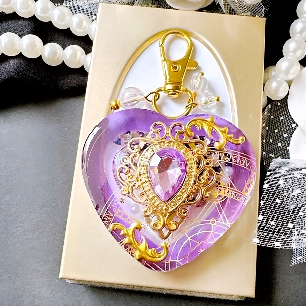 神秘の輝き紫艶  女神の舞踏会– Bal de Déesse – オイル入りシェイカー シャカシャカキーホルダー