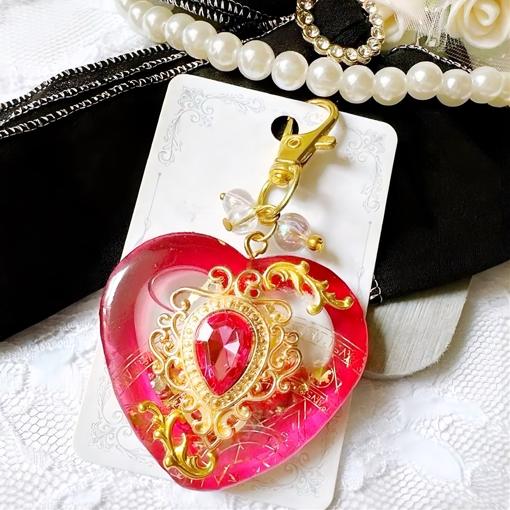 きらめきのルビーレッド 女神の舞踏会– Bal de Déesse – オイル入りシェイカー シャカシャカキーホルダー