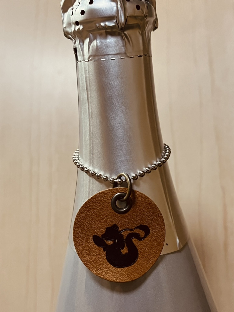 タツミモチーフ レザー ボトルキープタグ