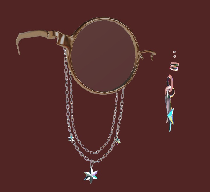 【3Dモデル】星の落下のモノクル