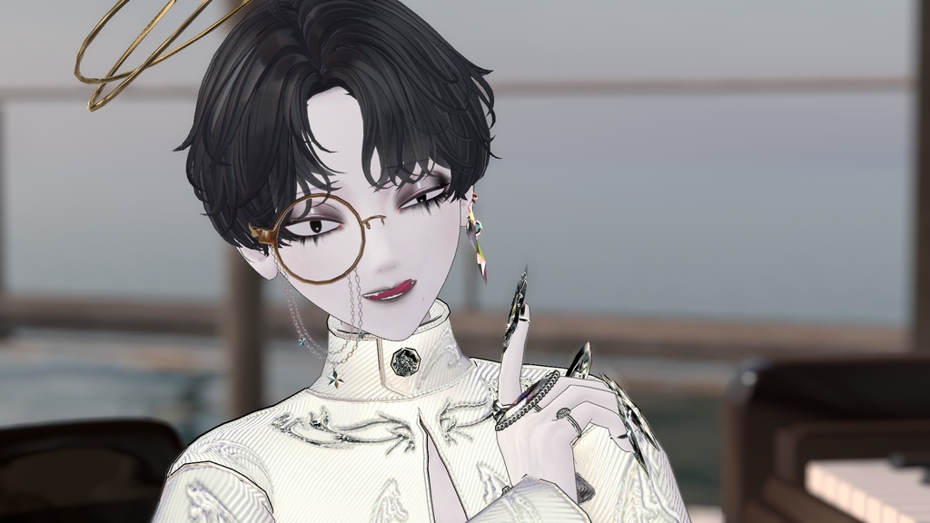 【3Dモデル】星の落下のモノクル