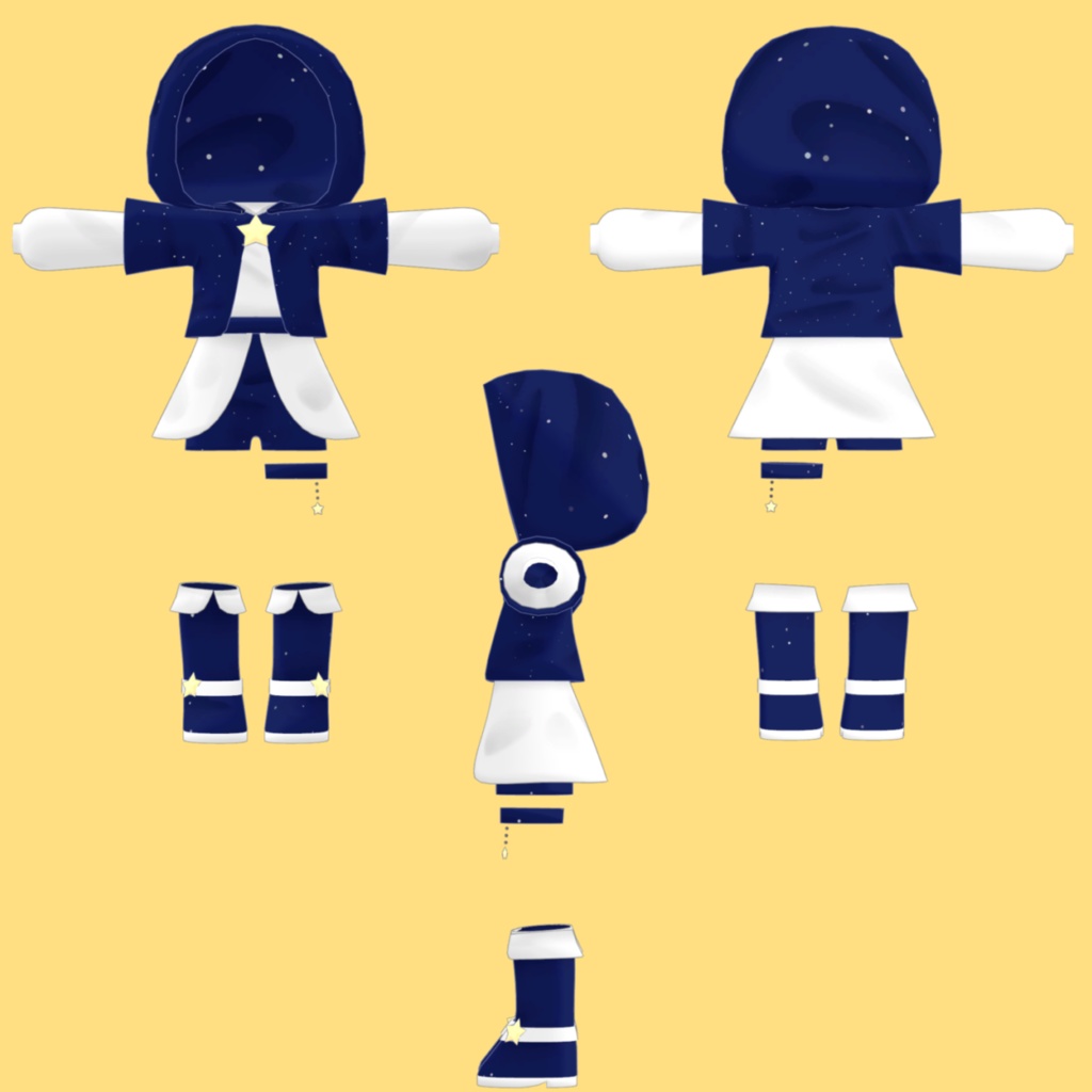 【3D衣装】星空コーデ【4アバター対応】