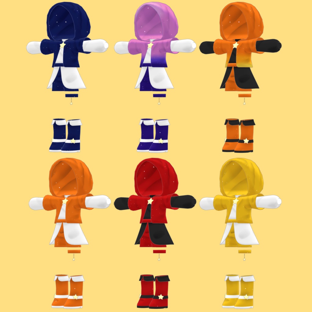 【3D衣装】星空コーデ【4アバター対応】