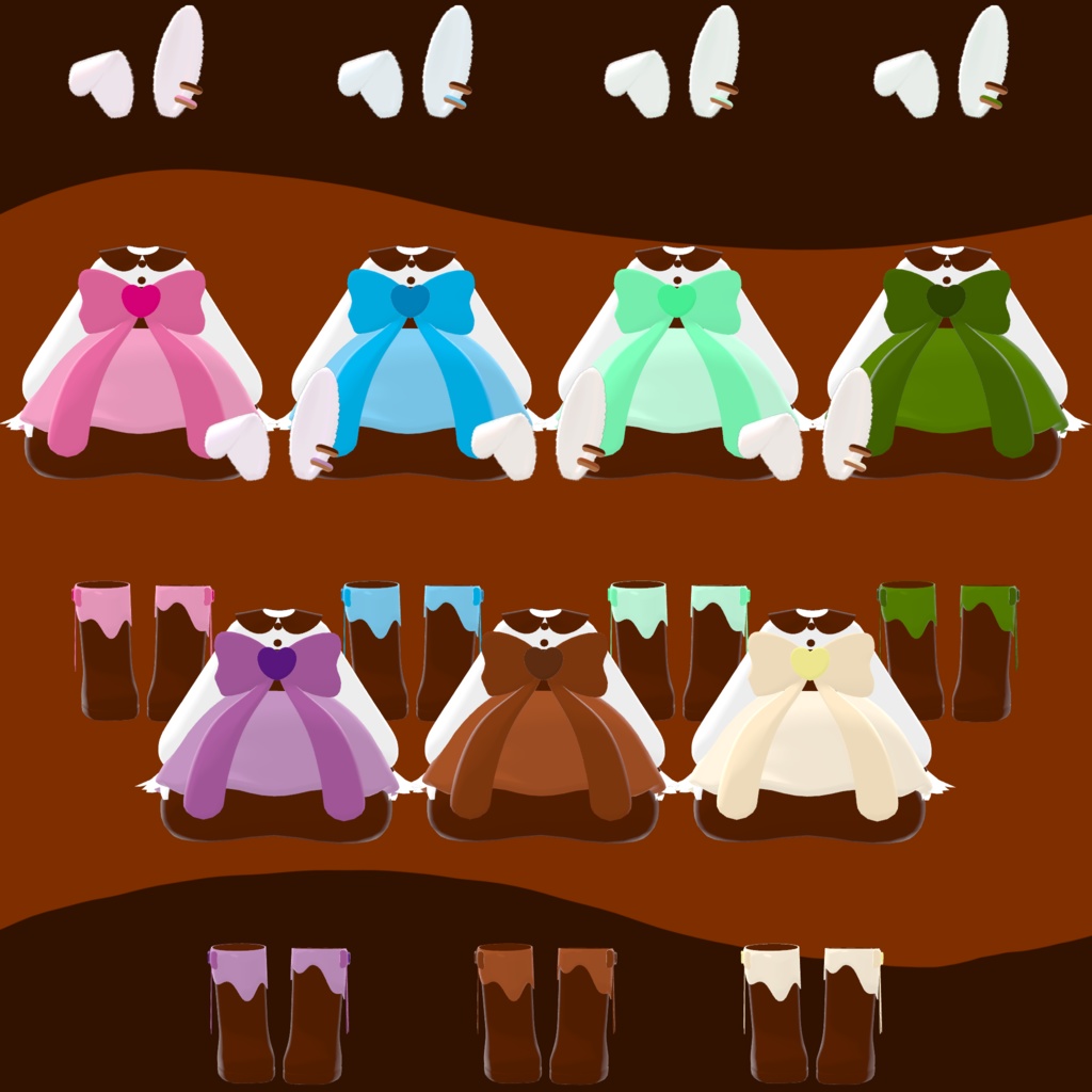 ✨セール中✨【3D衣装】ショコラ・ラパン ~Chocolat Lapin~【キプフェル対応】