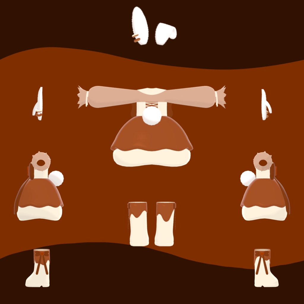 ✨セール中✨【3D衣装】ショコラ・ラパン ~Chocolat Lapin~【キプフェル対応】