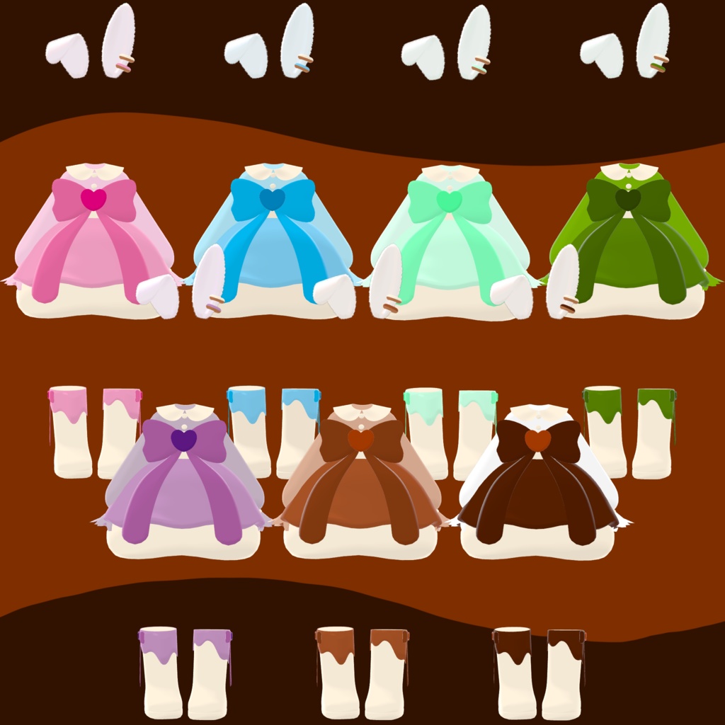 ✨セール中✨【3D衣装】ショコラ・ラパン ~Chocolat Lapin~【キプフェル対応】