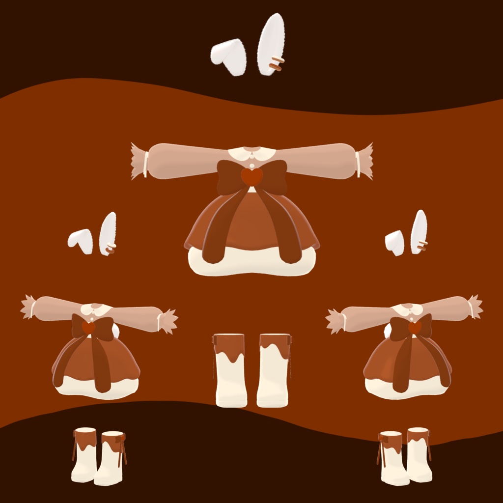 ✨セール中✨【3D衣装】ショコラ・ラパン ~Chocolat Lapin~【キプフェル対応】