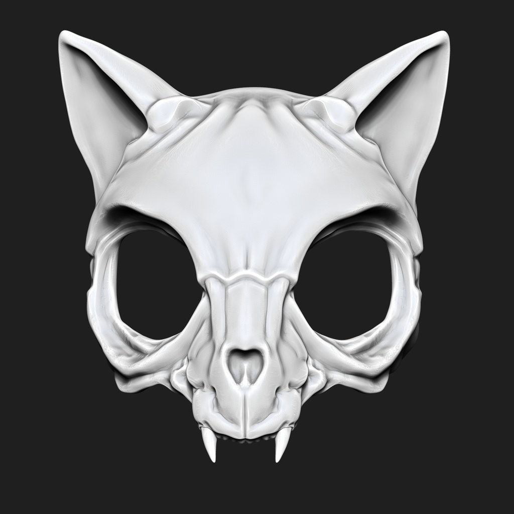 MASK CAT SKELETON 3D  