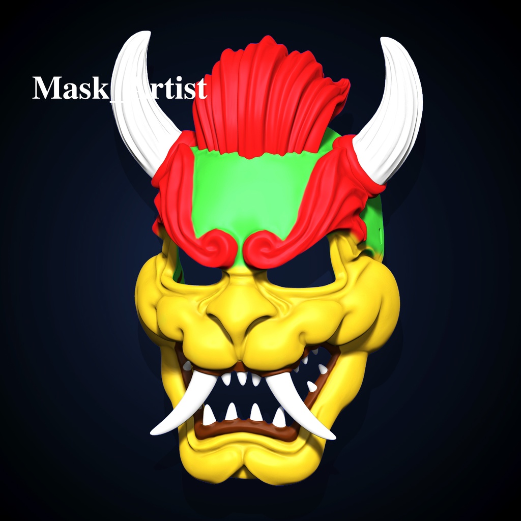 BOWSER Hannya mask - 3d print