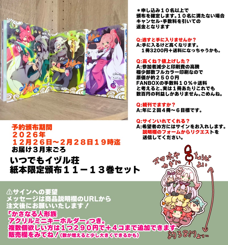 12/26開始。　イヅル荘紙本１１・１２・１３