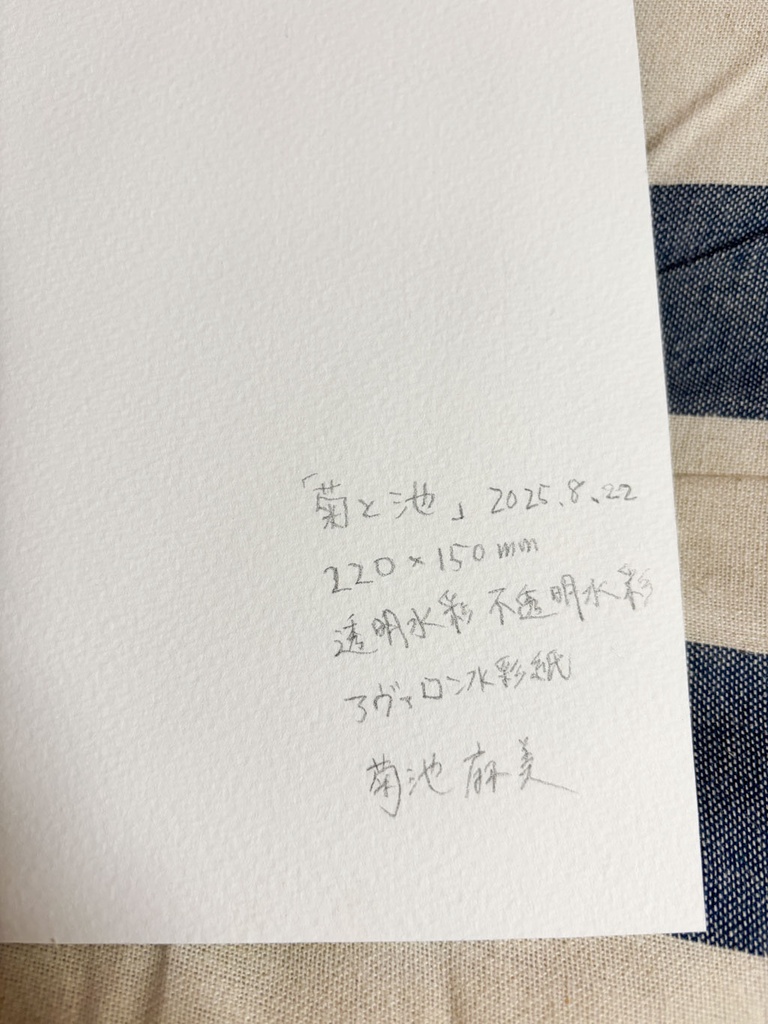 菊と池 約SM号