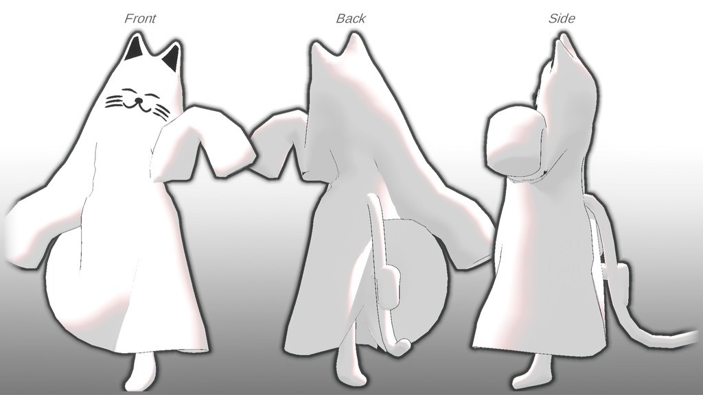 ソルシエル素体想定衣装「ねこ型おばけ衣装」