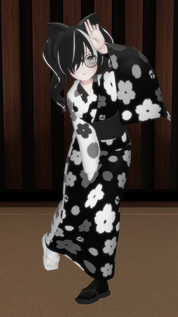 RINNE素体S想定衣装「和服_白羽黑羽」