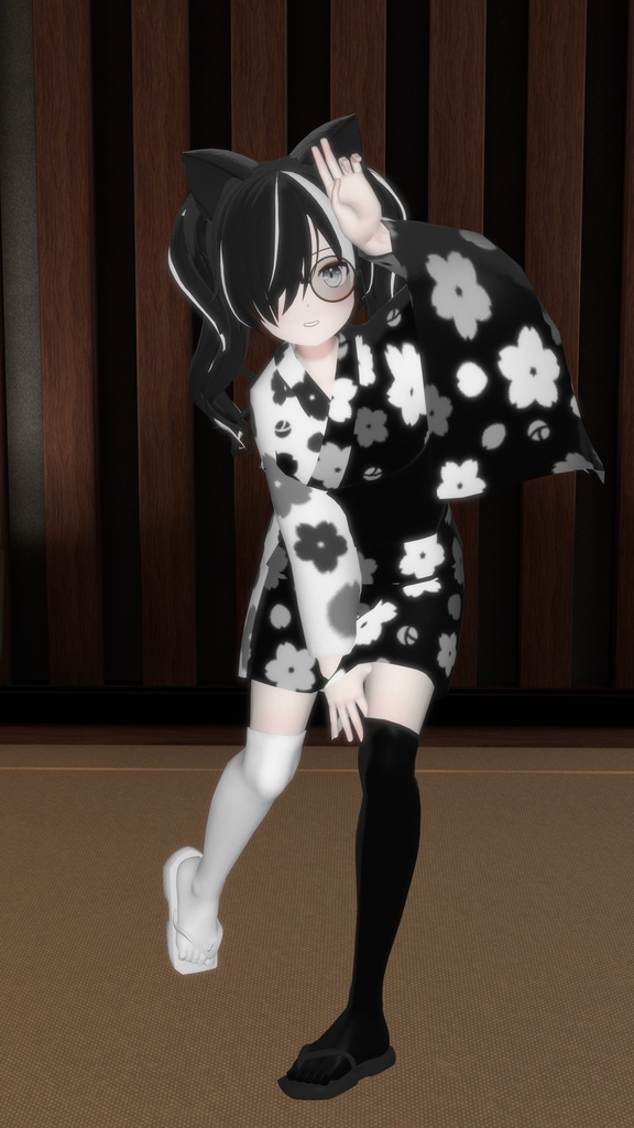 RINNE素体S想定衣装「和服_白羽黑羽」