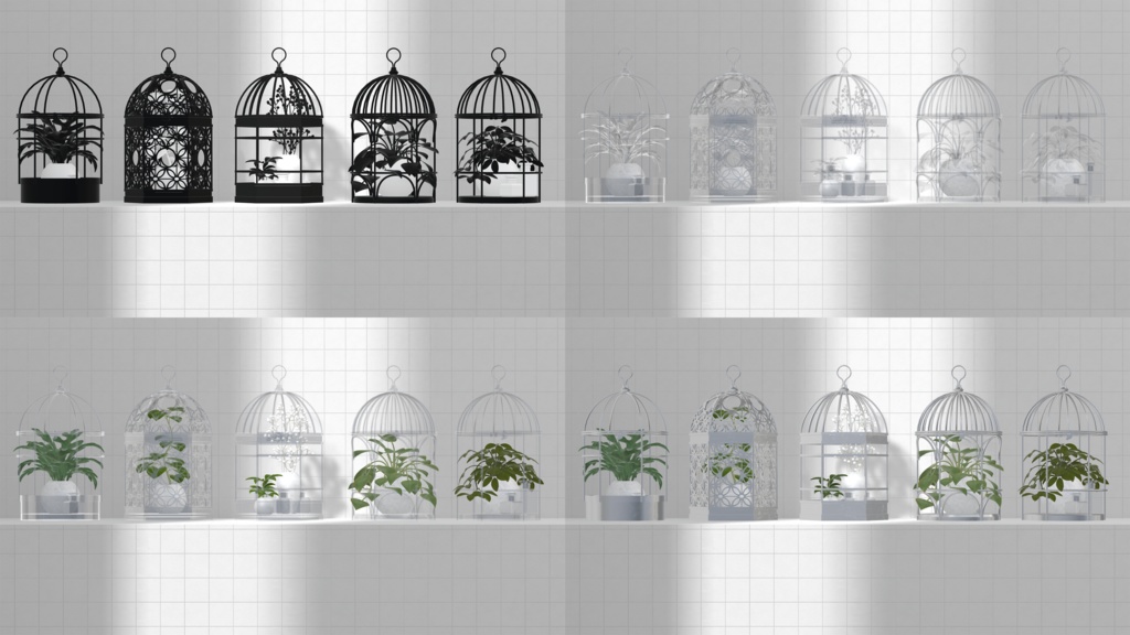 Birdcage Planter ×5