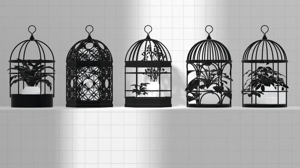 Birdcage Planter ×5