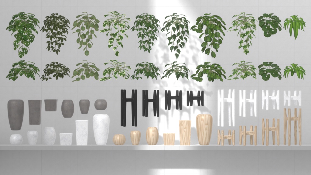 Plant×10/Pot×6/Stand×4