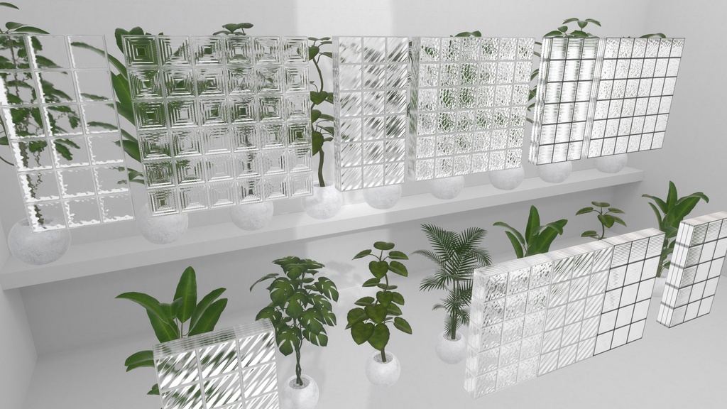 Glass block wall textures