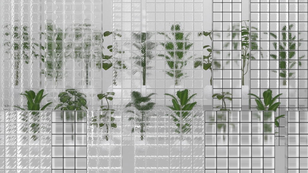 Glass block wall textures