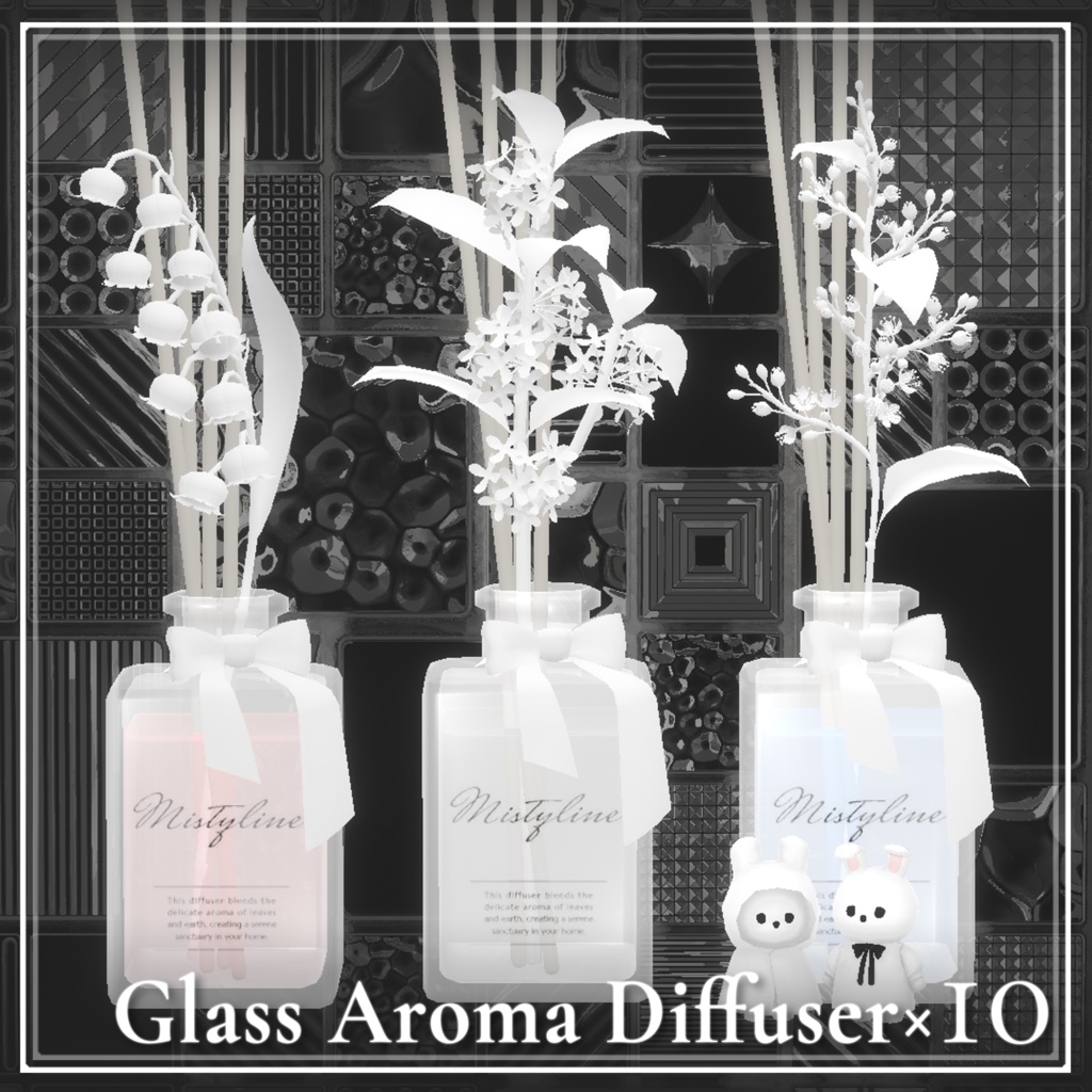 Glass aroma diffuser×10