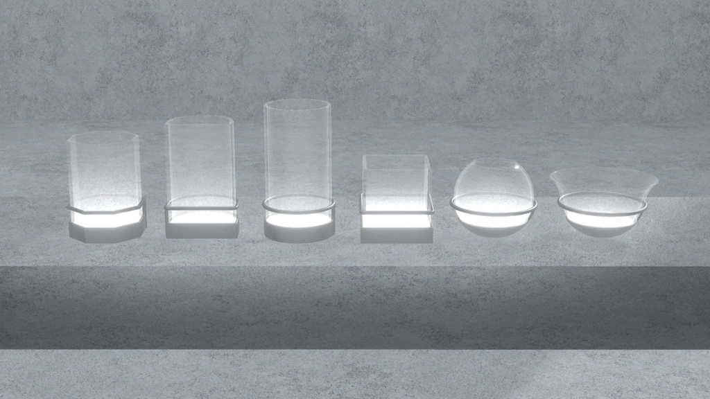 Glass base light×6