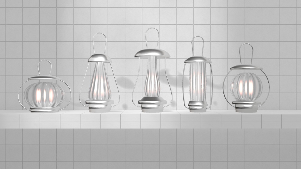Glass Lantern×5