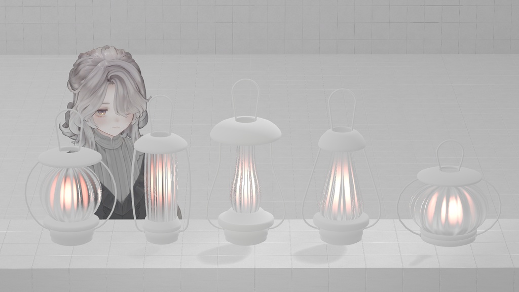 Glass Lantern×5