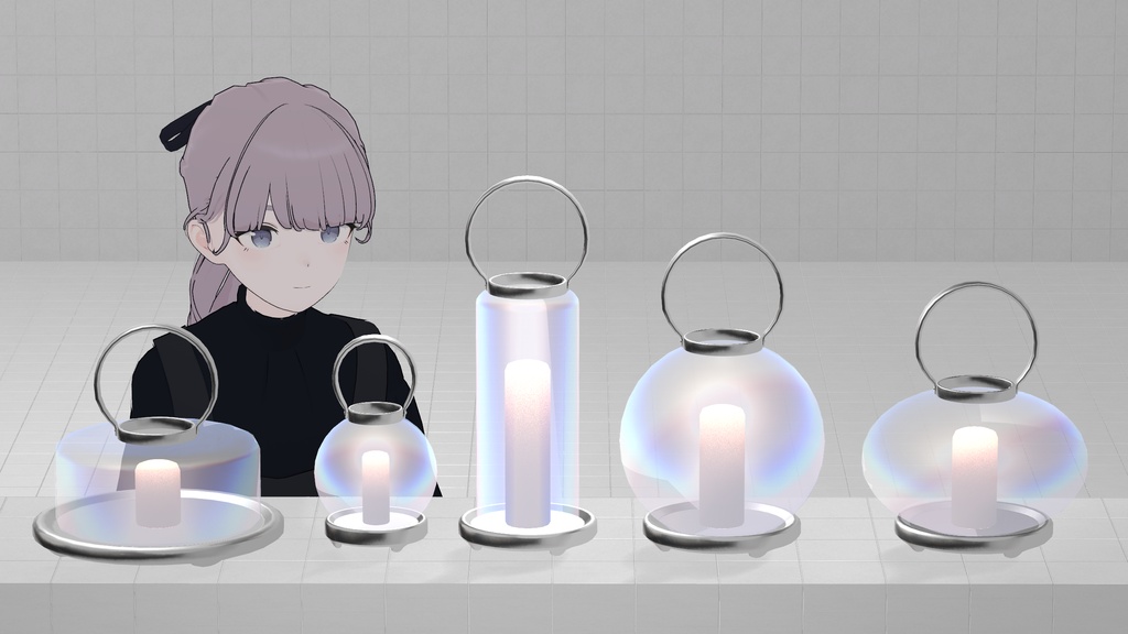 Glass Lantern×5