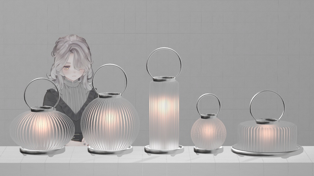 Glass Lantern×5