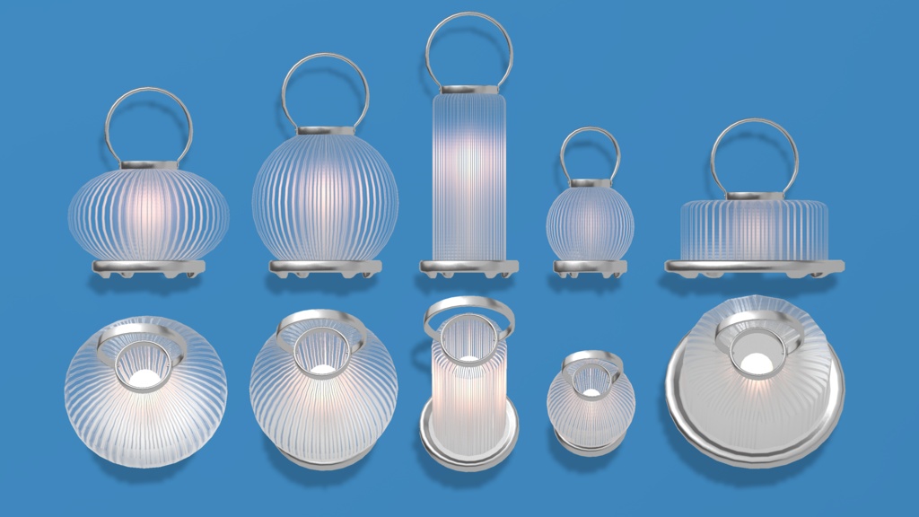 Glass Lantern×5