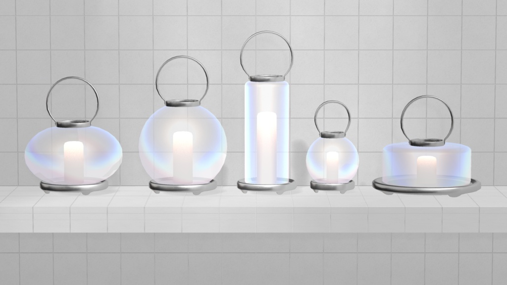 Glass Lantern×5