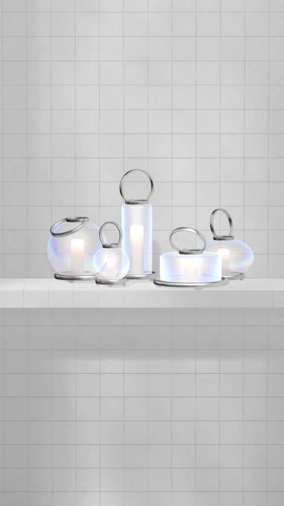 Glass Lantern×5