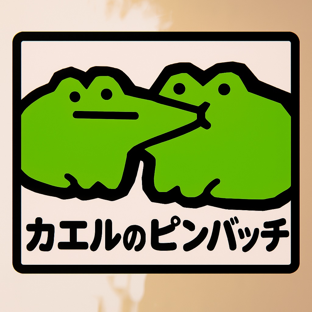 カエルのピンバッジ