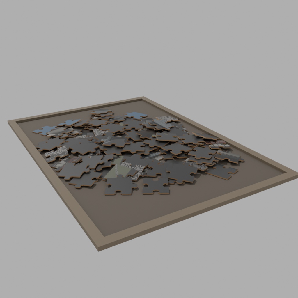 好きな画像で使える 3Dジグソーパズルシーン