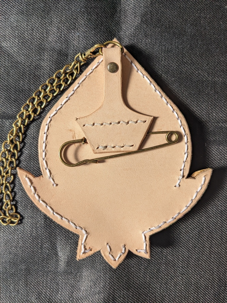 ★原神★ 神の目 本革チャーム (スメールスタイル/雷元素)