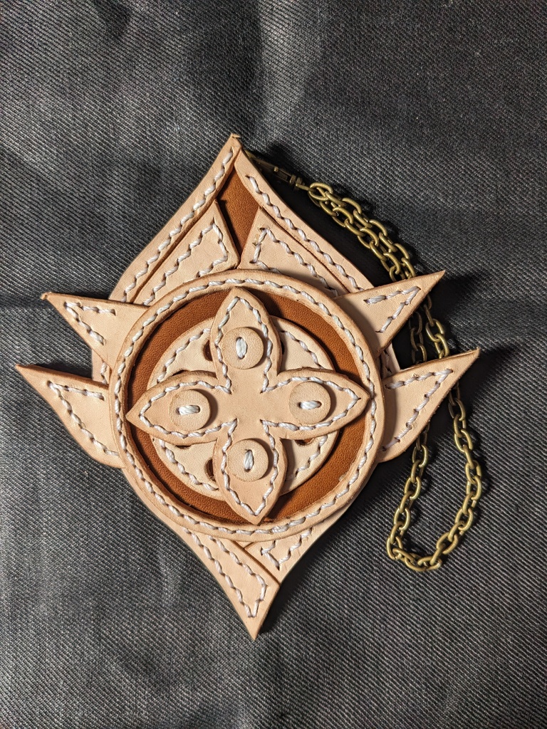 ★原神★ 神の目 本革チャーム(スネージナヤスタイル/邪眼タイプ)