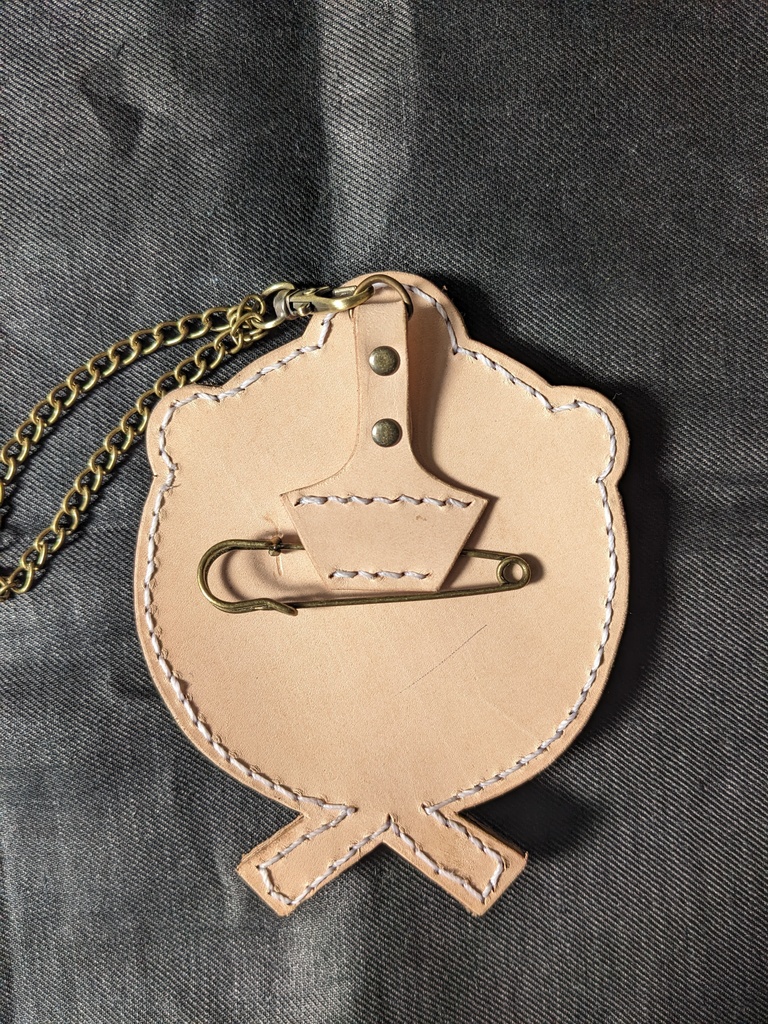 ★原神★ 神の目 本革チャーム(稲妻スタイル/水元素)