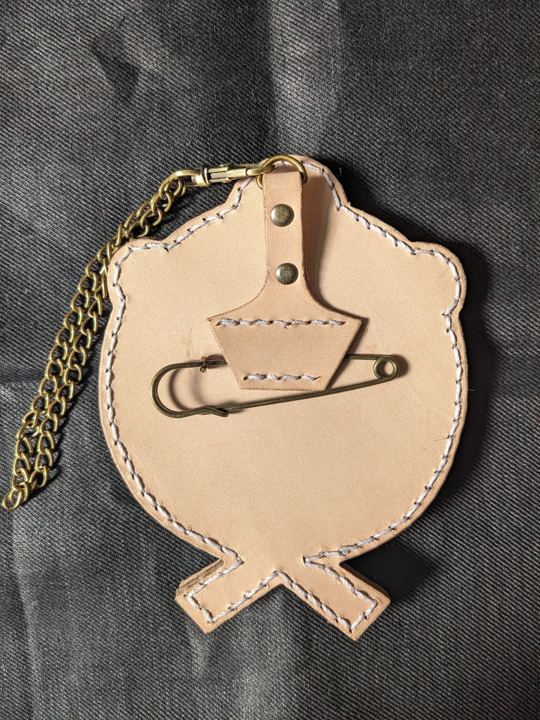 ★原神★ 神の目 本革チャーム(稲妻スタイル/炎元素)