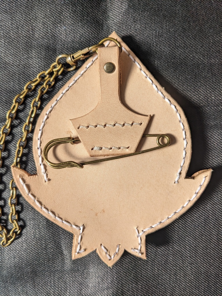 ★原神★ 神の目 本革チャーム (スメールスタイル/氷元素)