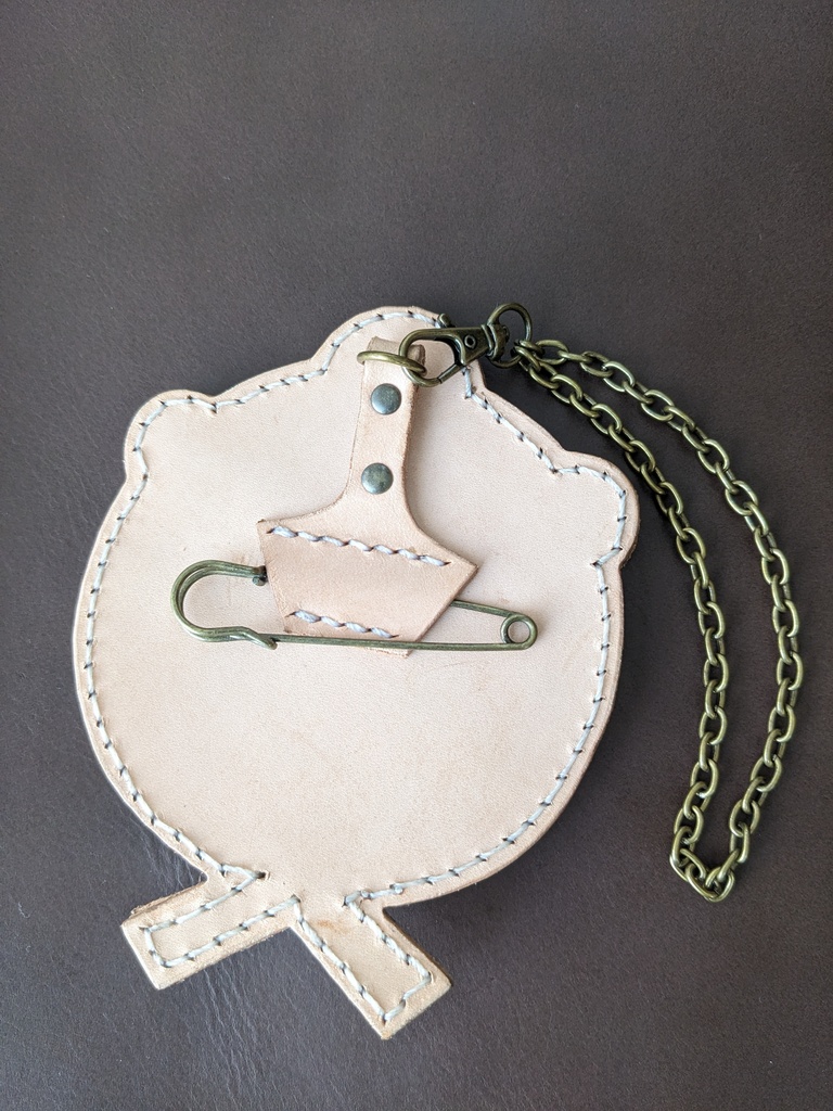 ★原神★ 神の目 本革チャーム (稲妻スタイル/氷元素)