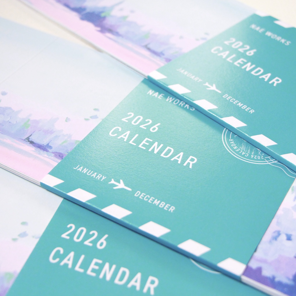 【壁掛け/卓上にもなる】【2026カレンダー】NAE WORKSカレンダー