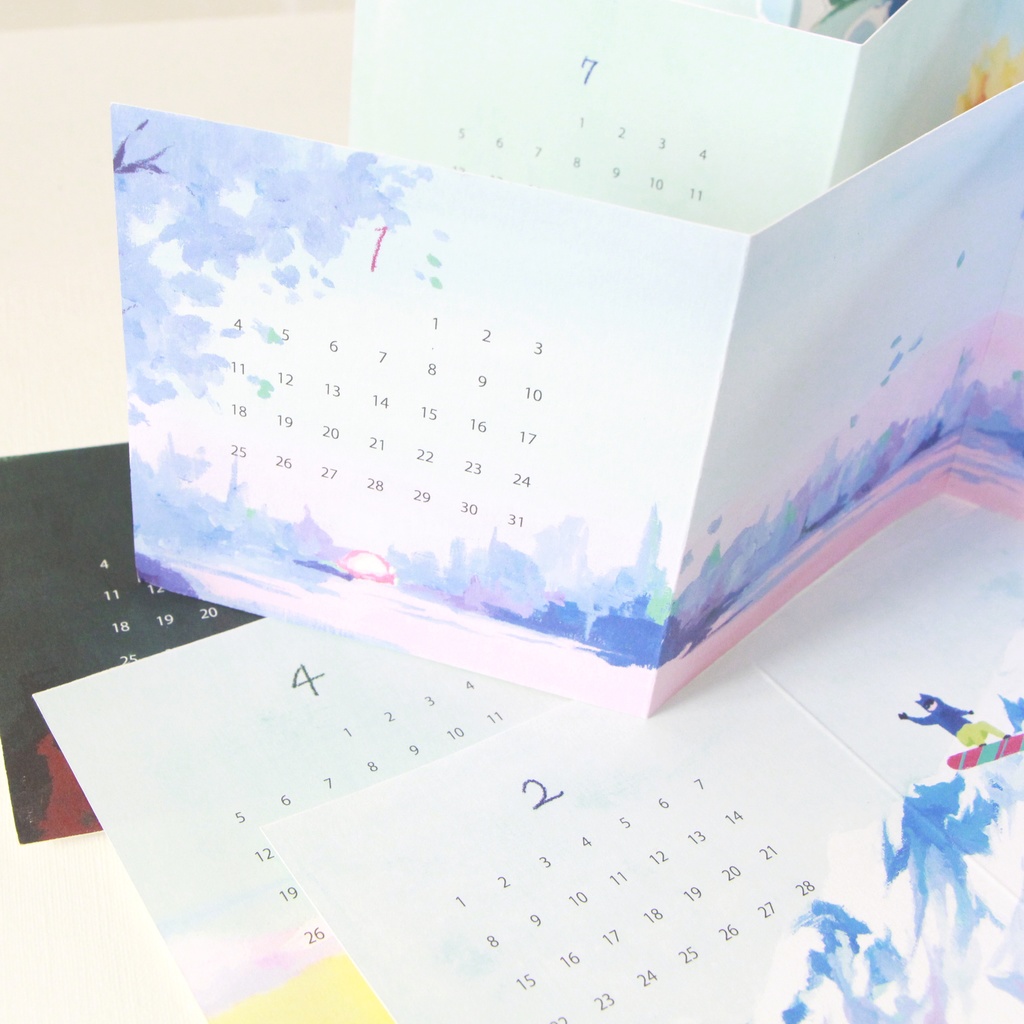 【壁掛け/卓上にもなる】【2026カレンダー】NAE WORKSカレンダー